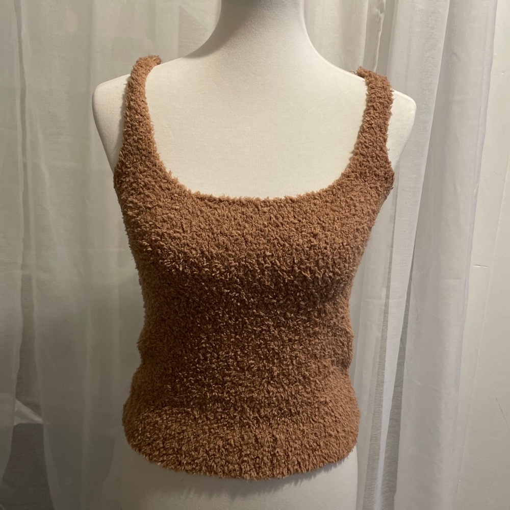 NWOT SKIMS Cozy Knit tank in Camel size S/M
